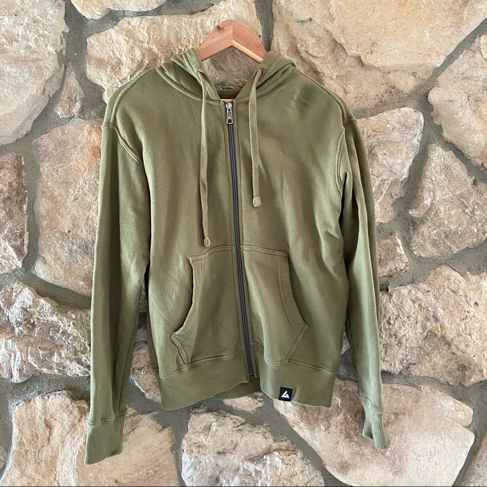 American Giant: Midweight Full Zip Hoodie (olive green)